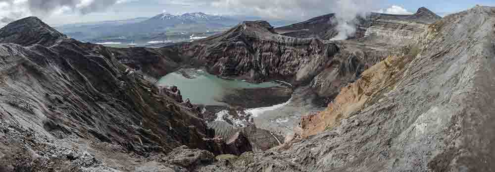 Rusia - Kamchatka - volcán Gorely - cráter
